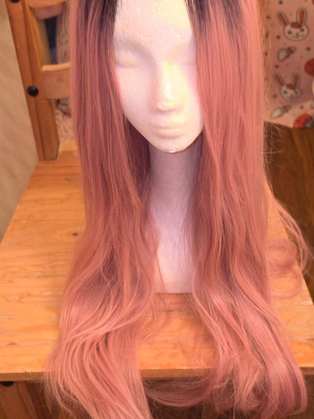 Pink Long Straight Women's Wig - Unbranded